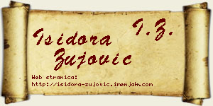 Isidora Žujović vizit kartica